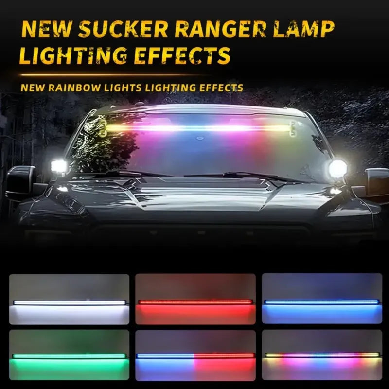 Baliza De Parabrisa Bluetooth Barra Led Rgb 102cm + Control