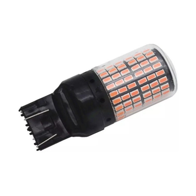 X2 Ampolleta Led T20 7443 144smd Roja 360° Auto