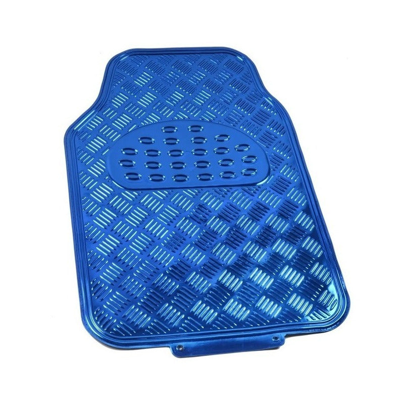 Alfombra Cubre Piso Metálico Colores Set 4pcs Auto Tuning