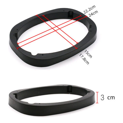 X2 Espaciador 3cm De Parlantes Adaptador 6x9 Pulgadas Auto Negro 6x9 25203