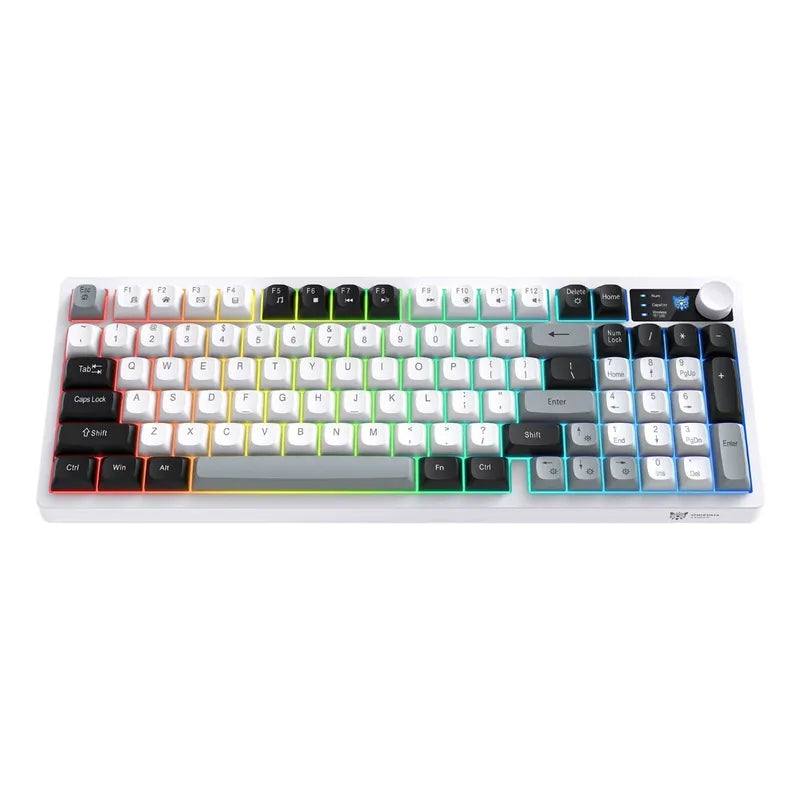 Teclado Gamer Onikuma Mt902 Blanco 3modo Conexión Silencioso Blanco Mt902 Inglés Us