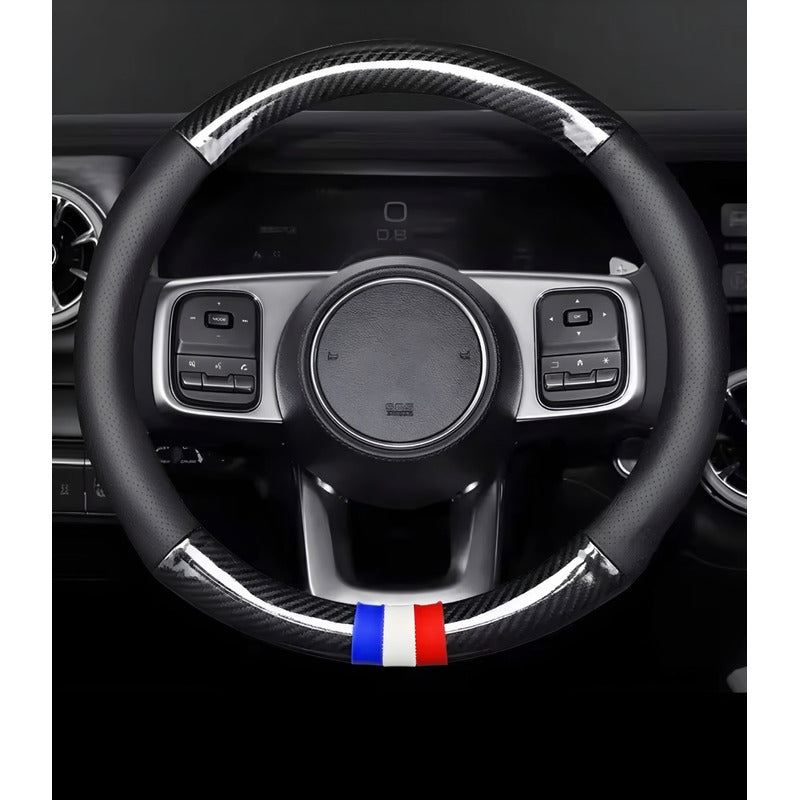 Funda Cubre Volante Eco Cuero Deportivo Fibra Antideslizante