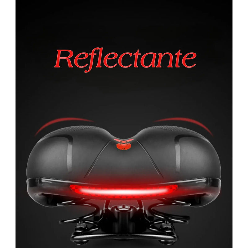 Sillin Asiento D Bicicleta Antiprostático Acolchado Meryfoam Negro Rojo Ja-sd-8082
