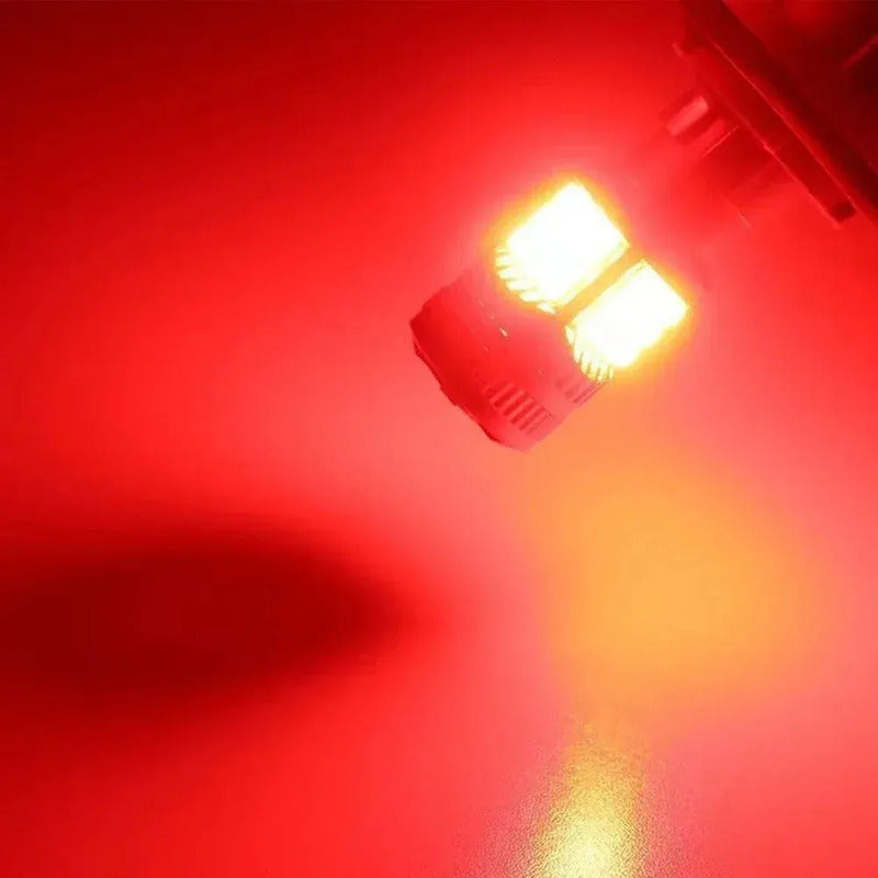 X2 Ampolleta Turbo Led Roja Blanco Ámbar Luz Freno 12/24v Rojo T20 1 Contacto 7440
