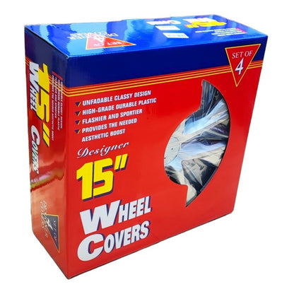 Set X4 Tapa Rueda Aro 15 Cromada Designer Tapa 15  Auto /r&c