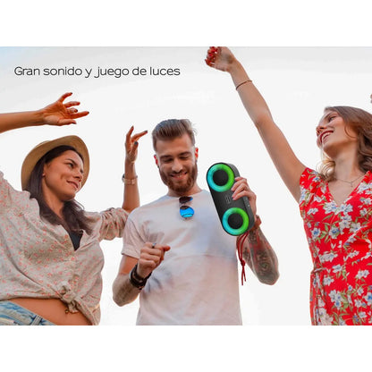 Parlante Portátil Bluetooth Aiwa 20w Ipx5 Radio Fm Aw-sj215 Color Negro