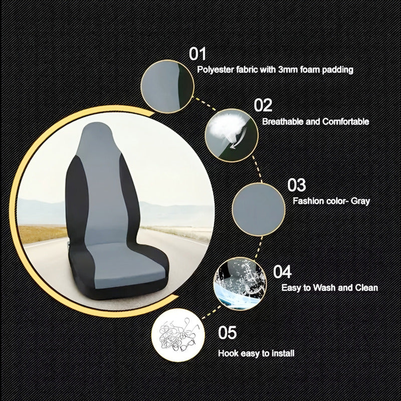 X2 Funda Cubre Asiento Delantero Individual Fund Butaca 1pc