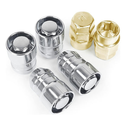 X4 Tuerca Seguridad Cabezal Giratorio +2 Llave M12x1.5/1.25