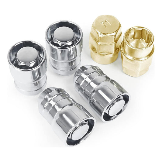 X4 Tuerca Seguridad Cabezal Giratorio +2 Llave M12x1.5/1.25