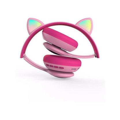 Audífono Bluetooth Con Orejas De Gato Luces Inalámbrico/ryc