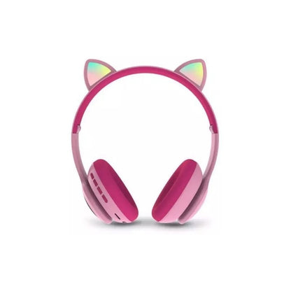 Audífono Bluetooth Con Orejas De Gato Luces Inalámbrico/ryc