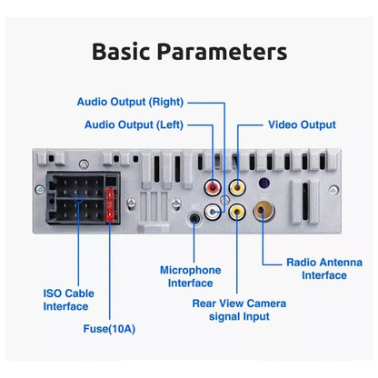 Radio Auto 1 Din Con Pantalla 4.1 + Cámara De Retroceso /r&c