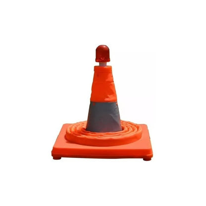 X2 Cono De Emergencia Retractil Reflectante Con Luz Led 50cm