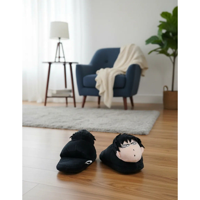 Pantuflas Acolchada Abierta Anime Kaede Rukawa Talla 36-41 Negro Kaede Rukawa Único