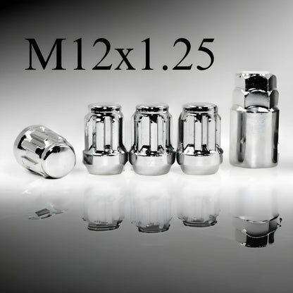 Tuercas De Seguridad Set 4pcs +llave Acero M12x1.5 / 12x1.25