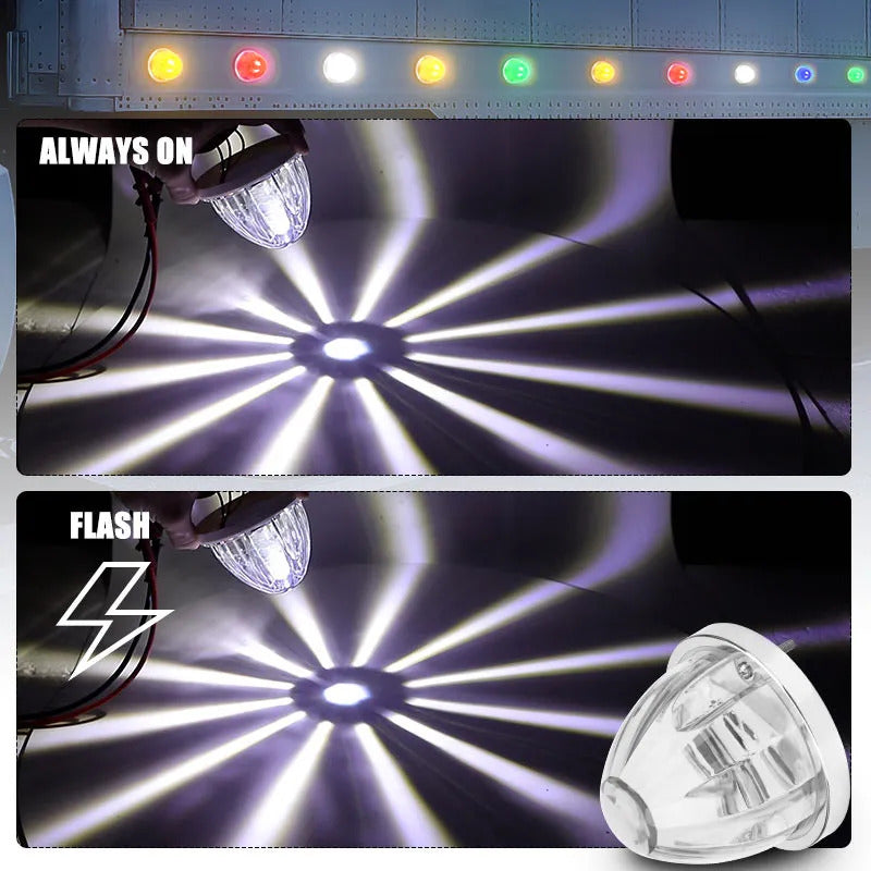 Foco Luz Led Watermelon Estrella Destella Americano 12/24v Cables Negro/rojo/amarillo Blanco 25375 Blanco