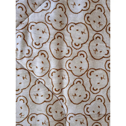 Plumón Cobertor Cubrecama Plush Chiporro Funda 2p Diseños Beige Mod6 Ositos