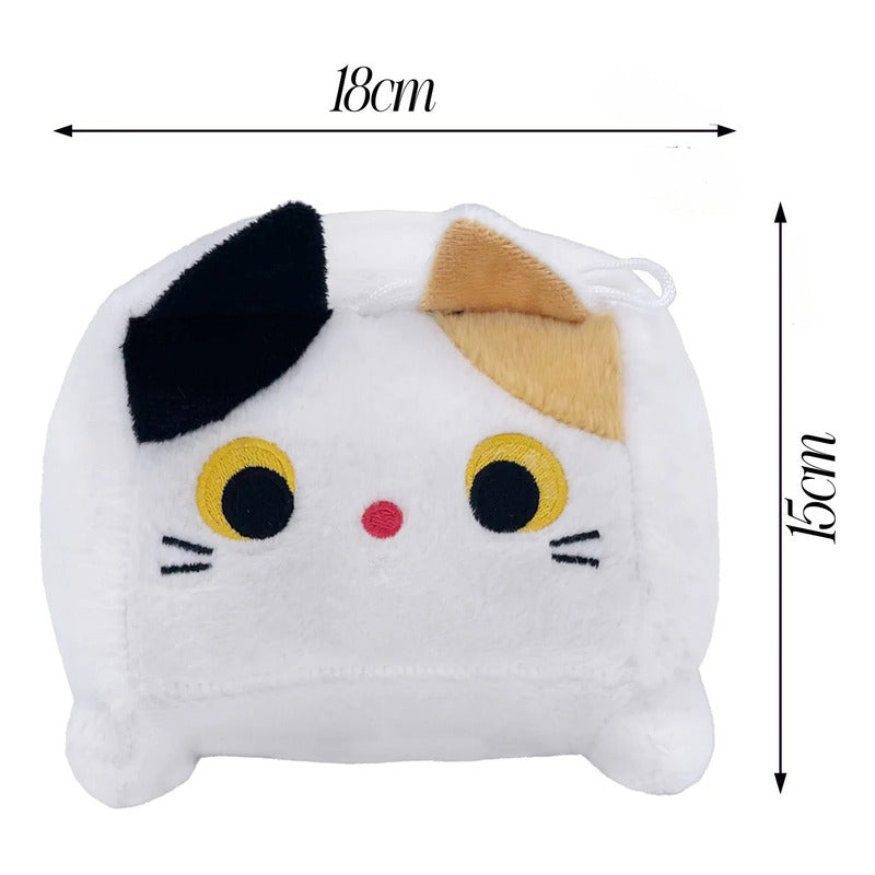 Peluche Cojin D Gato Kawaii Felpa Super Suave Cubo Cute /r&c
