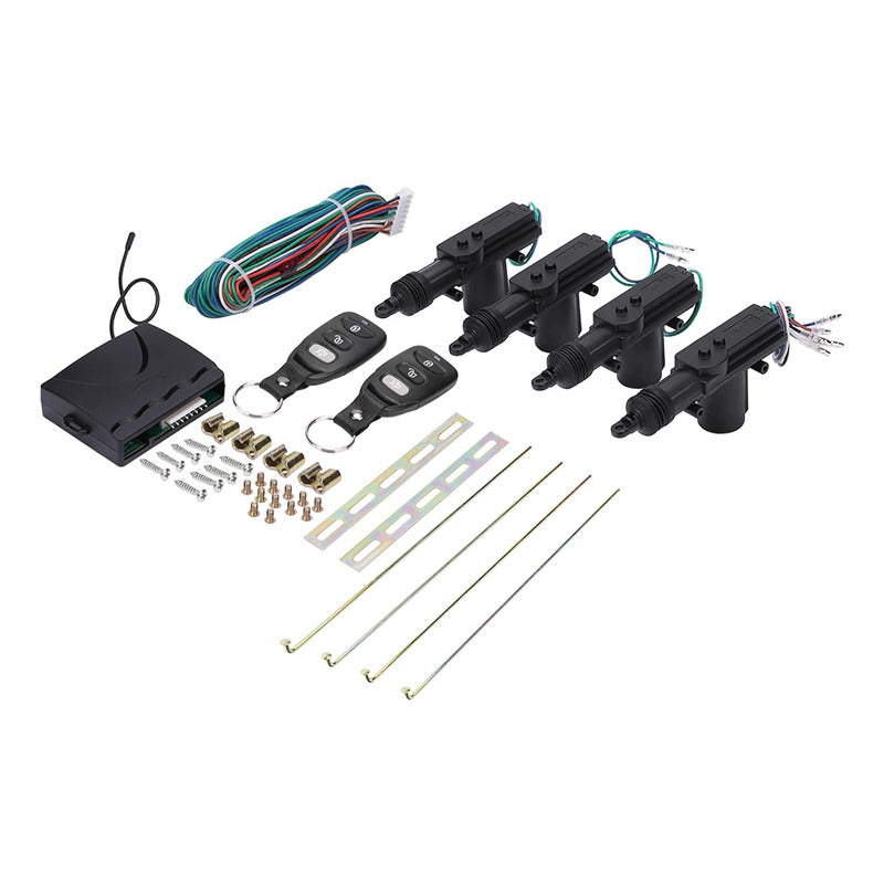 Kit Cierre Centralizado Con Control Remoto Sistema 4puertas
