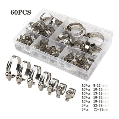 X60 Abrazadera Metálica Ajustable Manguera 7medidas 8-38mm