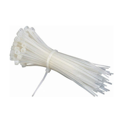 Set 100 Amarras Plásticas 4.8x200mm Precinto Nylon Multiuso