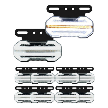 X4 Luz Led De Trocha Bicolor Cn Secuencial 12v/24v Flecha