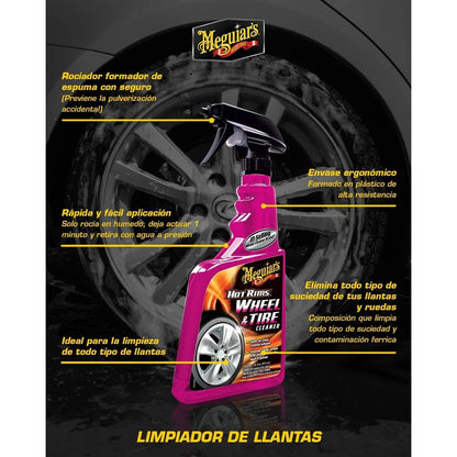 Limpiador De Llantas Meguiar's Hot Rims Whell & Tire Cleaner