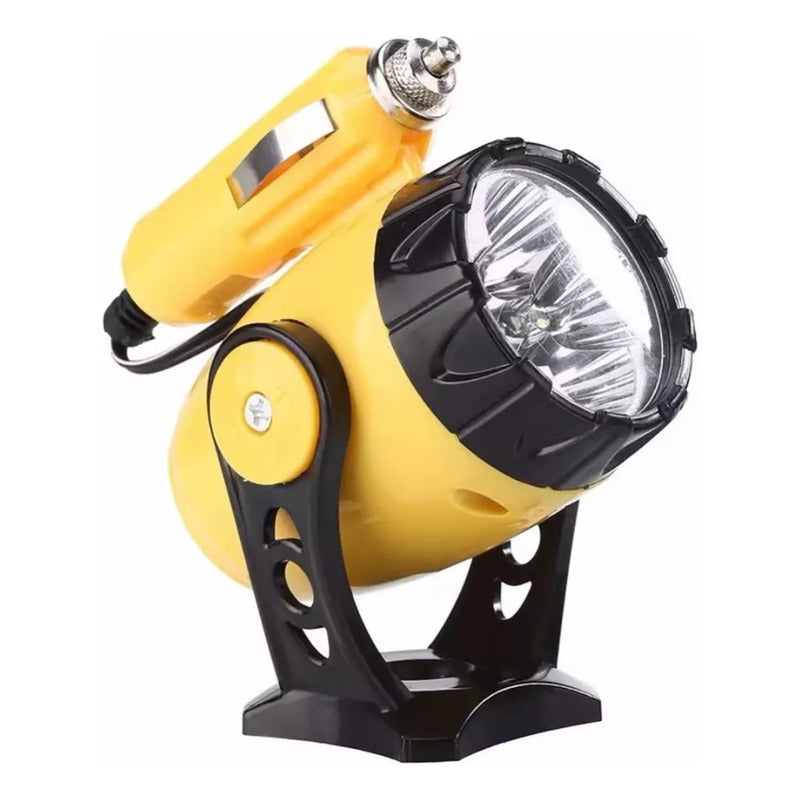 Linterna Base Magnética Conexión Cenicero 12v Auto Lámpara Blanco Amarillo