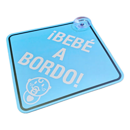 Letrero Bebé A Bordo Señal Con Ventosa Auto Seguridad /ryc