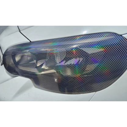 Vinilo Tornasol Para Foco Óptico Vinil Panal 6d Auto Tunning