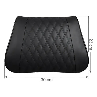 Cojin Apoya Cabeza Almohada Cojin Lumbar Eco Cuero Para Auto Negro