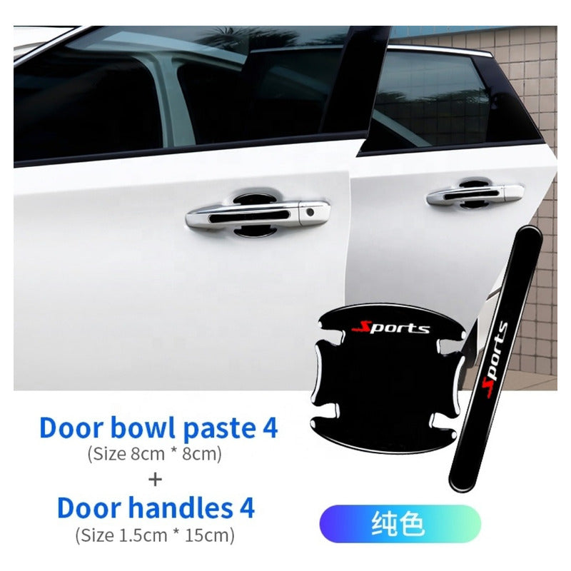 Set 8pcs Protector De Manilla + Topes De Puerta Y Retrovisor