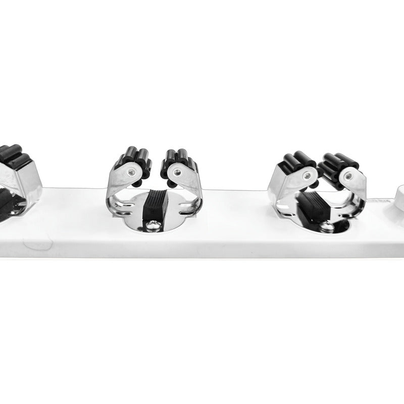 Organizador De Pared 3 Escoba Mopa Trapero Ventosa Fuerte