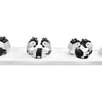 Organizador De Pared 3 Escoba Mopa Trapero Ventosa Fuerte