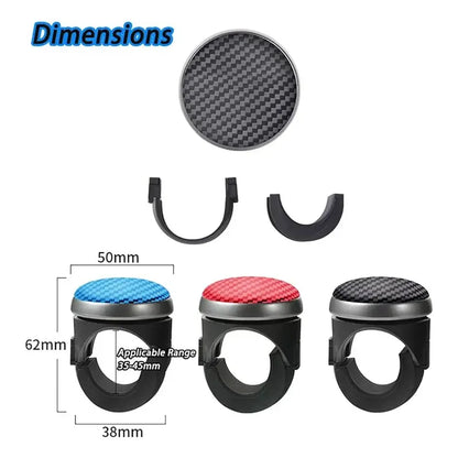 Perilla Giratoria 360 Pomo Universal Para Volante Seguridad Negro Fibra 14236