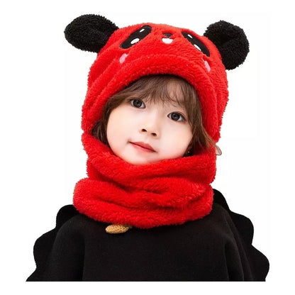 Gorro Con Cuello Para Bebé Niño/a Diseño Invierno Calientito