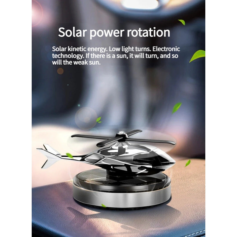 Aromatizante Solar Helicóptero Giratorio Difusor Aroma Auto Color Plateado Fragancia Incienso 174127