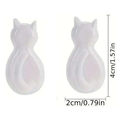 X6 Gancho Colgador Adhesivo De Gatitos Perchero Baño Cocina
