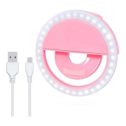 Selfie Anillo Aro Luz Led Celular 3 Modos Iluminación Usb