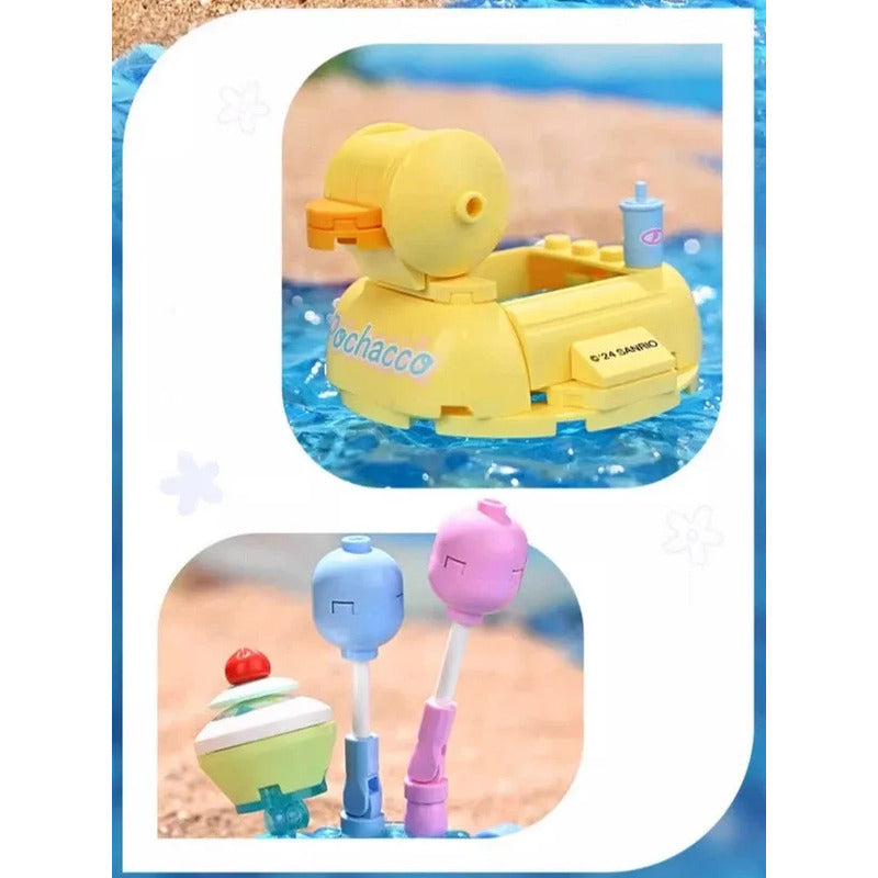 Set Bloques De Construcción Keeppley Hello Kitty Y Amigos 120 Pochacco Party By The Pool 8094