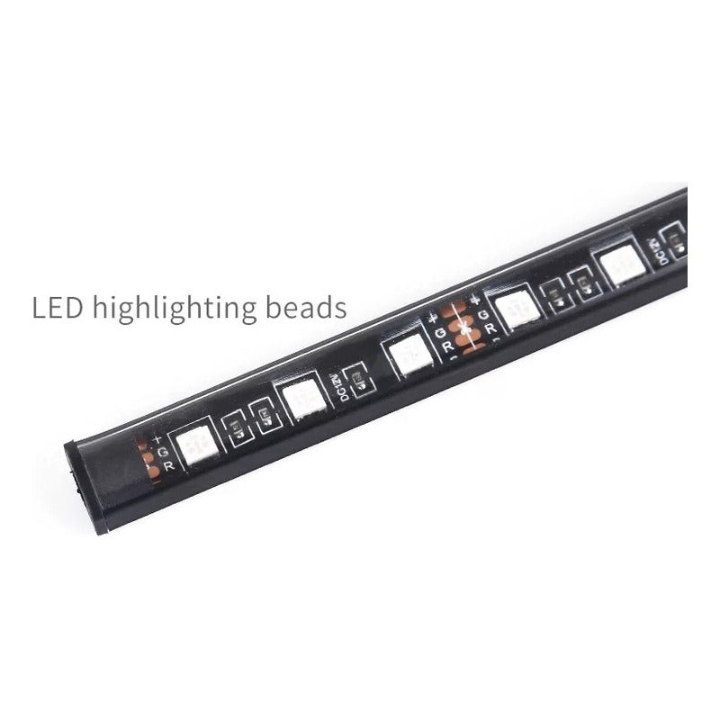 Tirax4 Led Luz Piso Interior Auto +control Ritmica/r&c