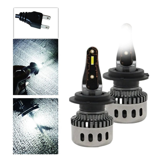 X2 Ampolleta Mini Turbo Led T10 Potente 12000lm Conector H7