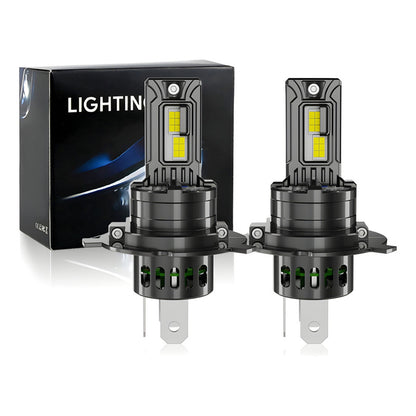 X2 Ampolleta Turbo Led 12v 6000lm Auto H4 Sin Cables