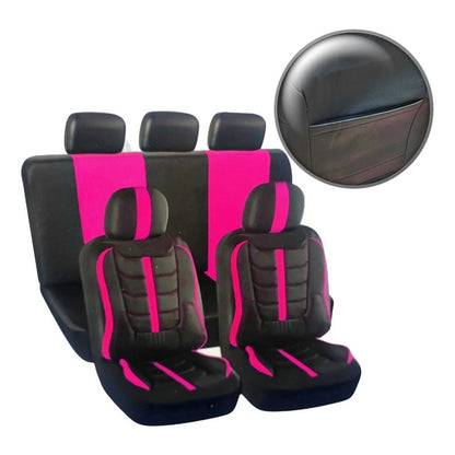 Set Funda Cubreasiento 100% Eco Cuero Acolchado Bolsillo R&c