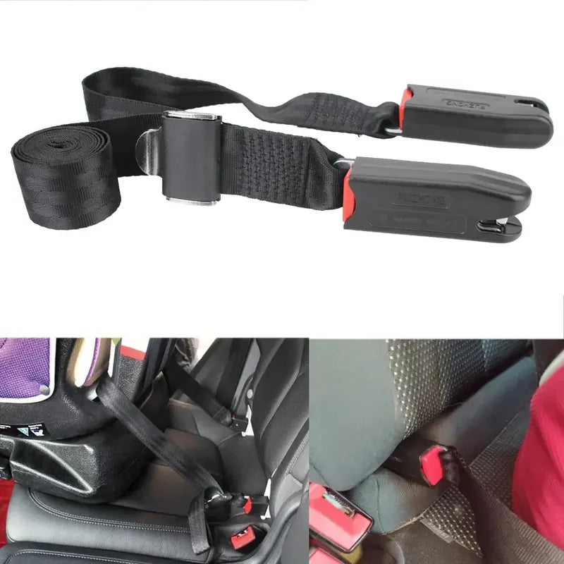 Cinturón De Seguridad Fijación Isofix Para Sillas Bebé Niñ@ Negro