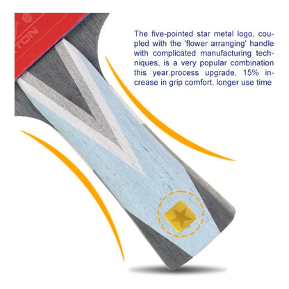 Paleta Profesional Loki W9102 Tenis De Mesa + Estuche Pelota Celeste Fl (cóncavo)