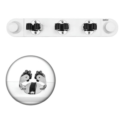 Organizador De Pared 3 Escoba Mopa Trapero Ventosa Fuerte
