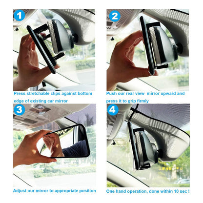 Espejo Retrovisor Curvo Adaptable Visión Panorámica 30cm Ryc