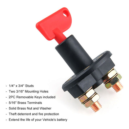 Interruptor Desconexion Apagado Batería Cortacorriente 6-24v