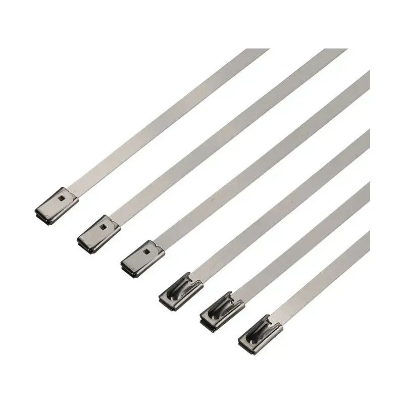 X7 Amarras Metalica Acero 304 Abrazadera 4.6x250mm Bridas Plateado 52713